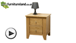 Watch Dovedale Solid Oak Bedside Chest video